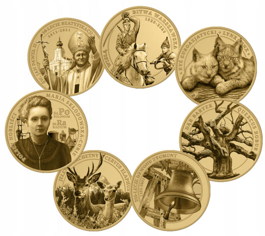 3 DENARY – zestaw – 7 MONET