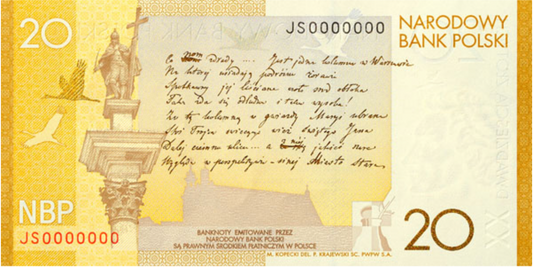 20 zł – 200. rocznica urodzin Juliusza Słowackiego