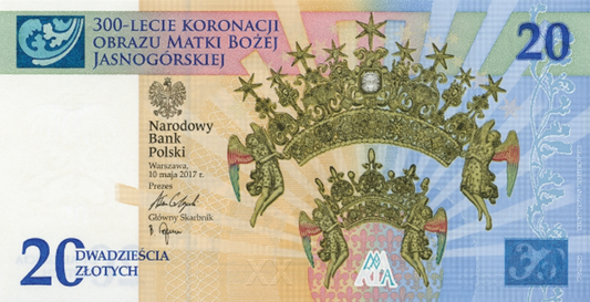 20 zł 300-lecie koronacji Obrazu Matki Bożej + folder