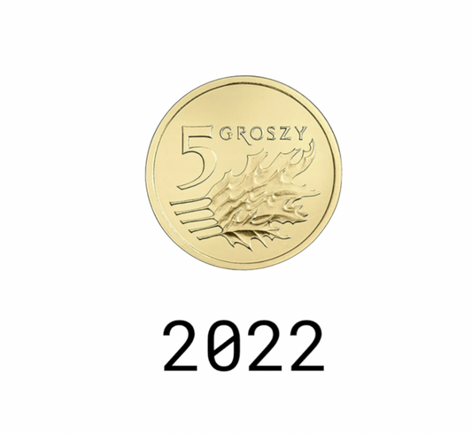 5 gr groszy – 2022 – MENNICZA Z WORECZKA